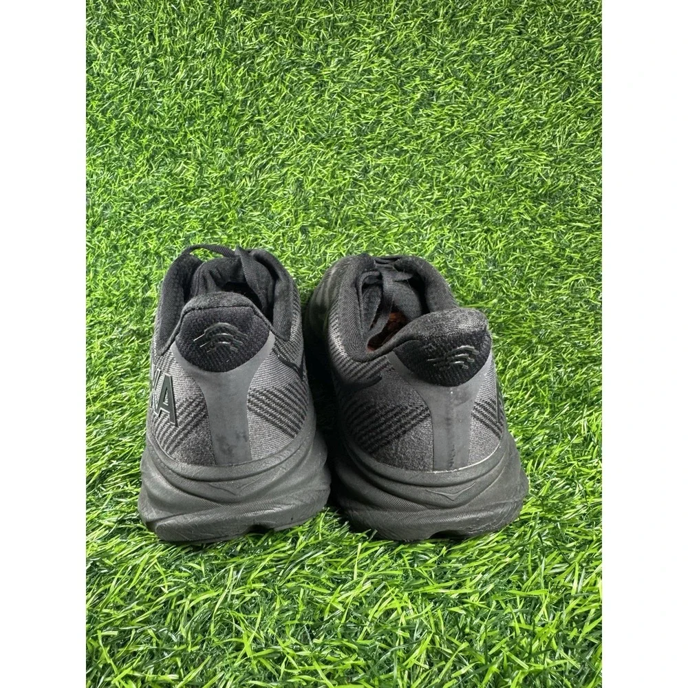 Hoka Clifton 9 Mens Running Shoes Triple Black Sneakers 1127895-BBLC Size 12.5 D